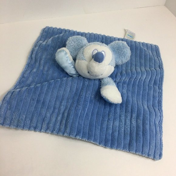 Disney My First Mickey Mouse Blue Plush Lovey Security Blanket Rattle Corduroy - Picture 12 of 12